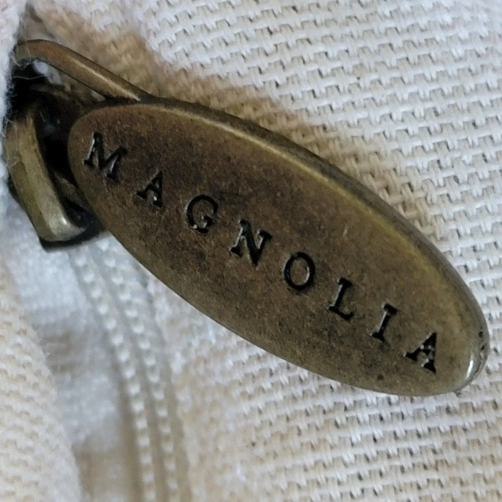 Magnolia Home Pillow Cover‎ Striped Wool Blend Nubby Neutral Boho Joanna Gaines